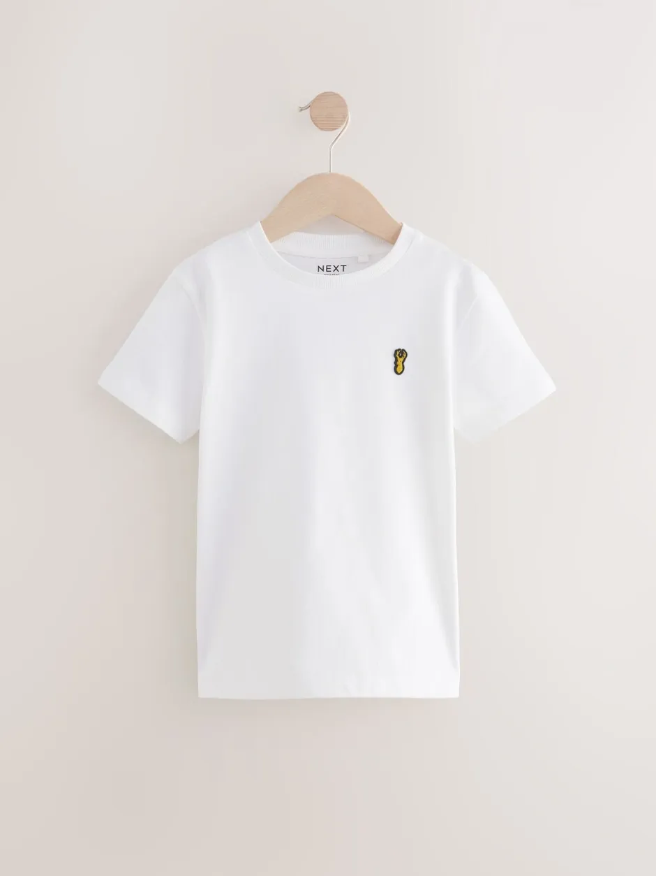 T-Shirts|Tops|Next Zwart/wit - T-shirts met korte mouwen en geborduurd rendier, verpakking van 2 (3-16jr)