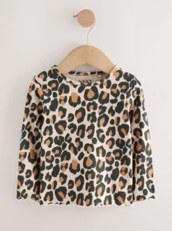 Tops|Multipacks|Next Zwart/wit - Verpakking van 5 geribde tops met lange mouwen (3mnd-7jr)