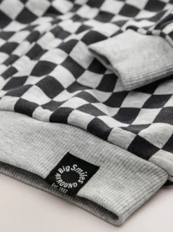 Sweaters En Hoody´S*Next Zwart-wit dambord - Hoodie met ritssluiting (3 mnd-7 jr)