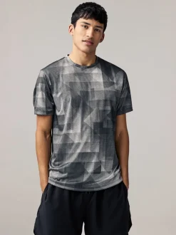 Sportkleding|Next Zwart-wit mono - Active Gym training T-shirt met print