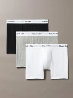 Ondergoed|Ondergoed|Calvin Klein - Icon Cotton Stretch Boxer Briefs 3 Pack Zwart/wit/grijs