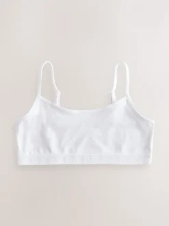 Alle Ondergoed*Next - Set van 3 crop tops met bandjes (5 - 16 jr) Zwart/wit/grijs