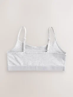 Alle Ondergoed*Next - Set van 3 crop tops met bandjes (5 - 16 jr) Zwart/wit/grijs