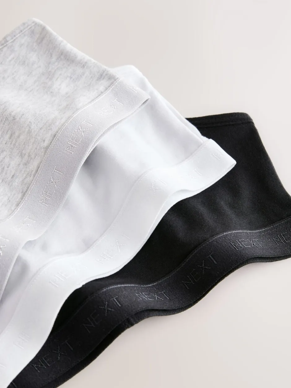 Alle Ondergoed*Next - Set van 3 crop tops met bandjes (5 - 16 jr) Zwart/wit/grijs