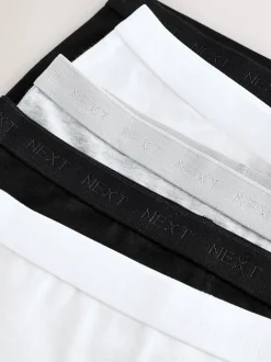Alle Ondergoed|Next Zwart/wit/grijs - Short Briefs 5 Pack (2-16yrs)