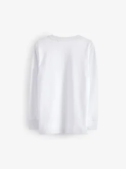 T-Shirts|Tops*Next - Verpakking van 4 zachte T-shirts met lange mouwen (3-16jr) Zwart/wit/grijs