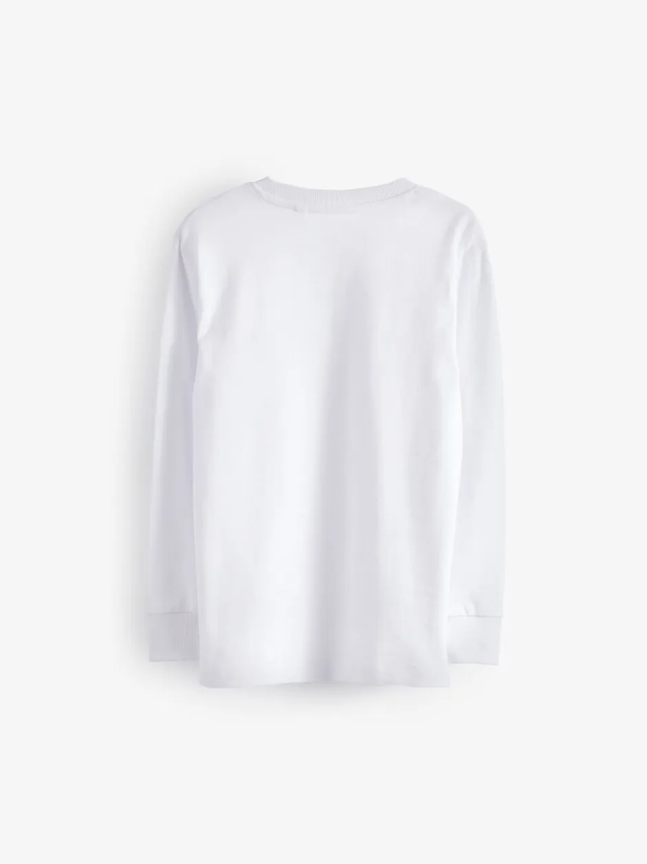 T-Shirts|Tops*Next - Verpakking van 4 zachte T-shirts met lange mouwen (3-16jr) Zwart/wit/grijs