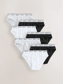 Alle Ondergoed|Next - Verpakking van 7 bikinibroekjes (5-16 jr) Zwart/wit/grijs