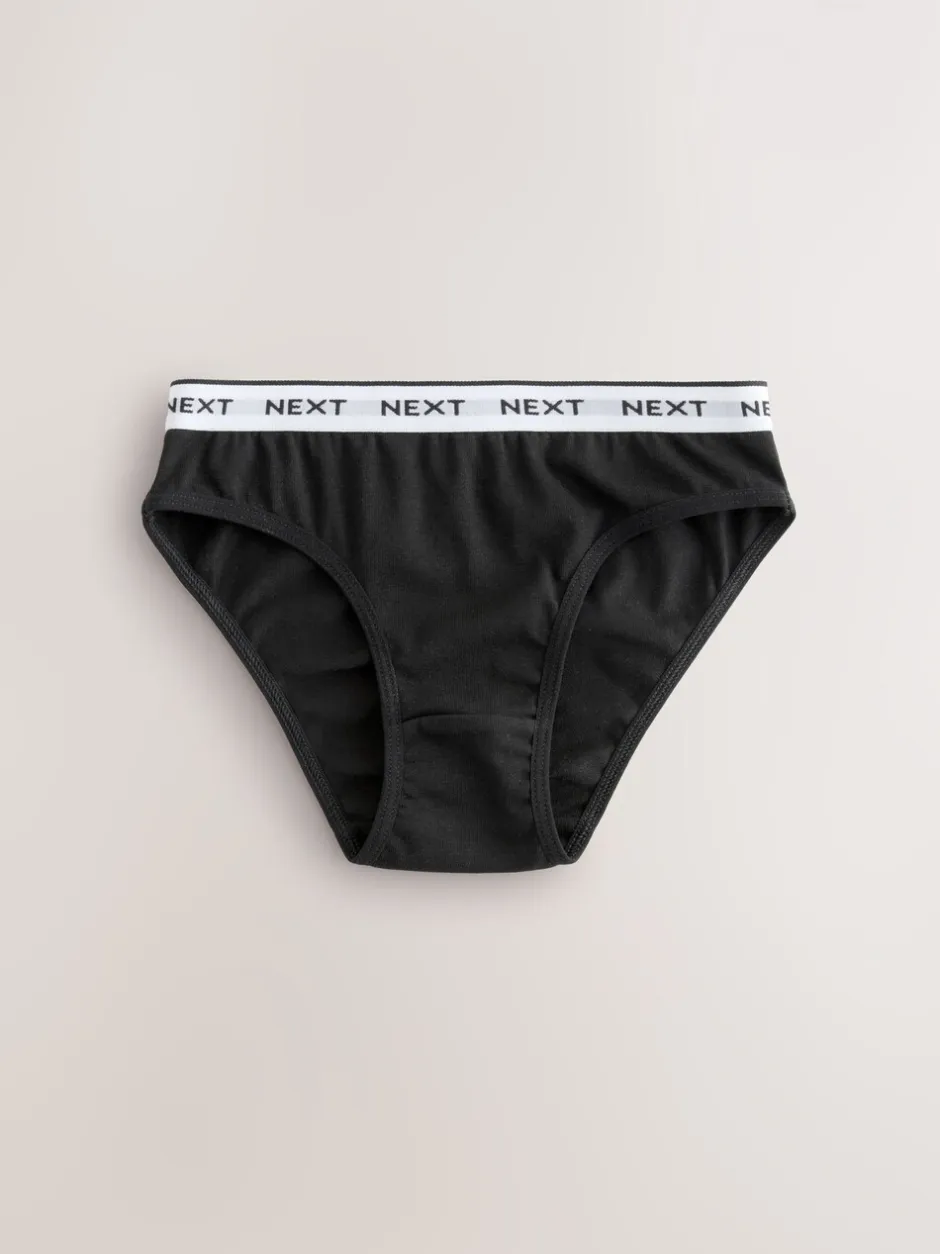 Alle Ondergoed|Next - Verpakking van 7 bikinibroekjes (5-16 jr) Zwart/wit/grijs