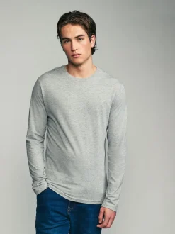T-Shirts En Hemden|Next Zwart/Wit/Grijs/Blauw - Slim Fit - verpakking van 5 regular-fit T-shirts met lange mouwen van 100% katoen
