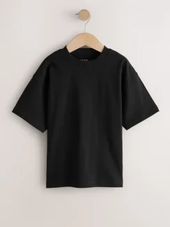 T-Shirts|Tops*Next Zwart/wit/grijs/kaki - Set van 4 T-shirts met korte mouwen (3-16 jr)