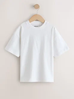 T-Shirts|Tops*Next Zwart/wit/grijs/kaki - Set van 4 T-shirts met korte mouwen (3-16 jr)