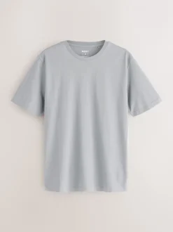 T-Shirts En Hemden*Next Zwart/Wit/grijs/leigrijs/kiezelkleurig/Bruin - Normale Pasvorm - Essential katoenen T-shirts verpakking van 6