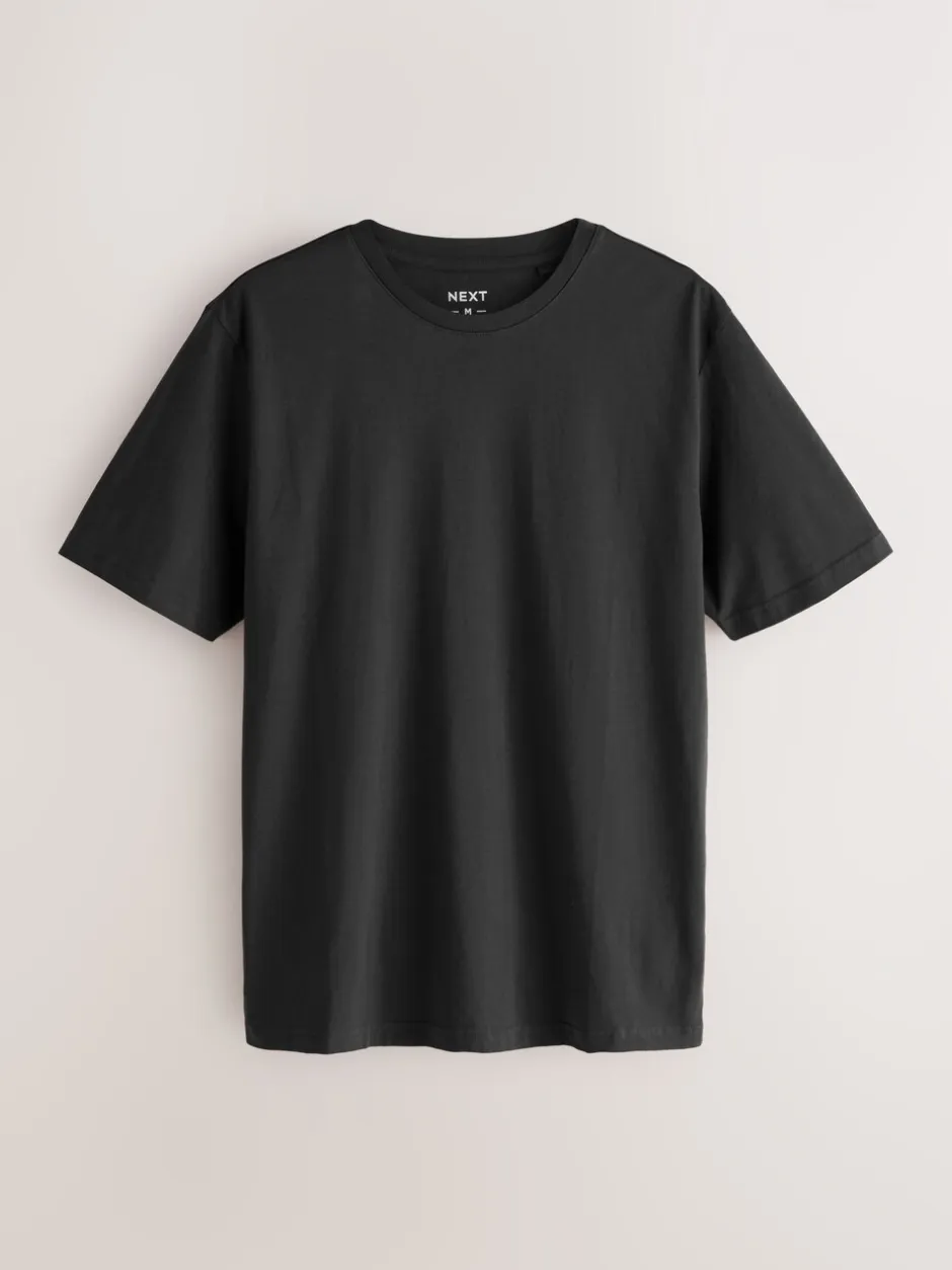 T-Shirts En Hemden*Next Zwart/Wit/grijs/leigrijs/kiezelkleurig/Bruin - Normale Pasvorm - Essential katoenen T-shirts verpakking van 6