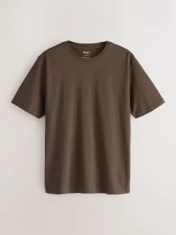 T-Shirts En Hemden*Next Zwart/Wit/grijs/leigrijs/kiezelkleurig/Bruin - Normale Pasvorm - Essential katoenen T-shirts verpakking van 6