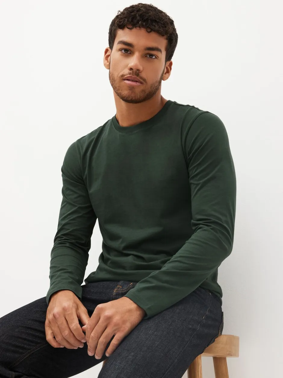T-Shirts En Hemden*Next - Normale Pasvorm - verpakking van 5 regular-fit T-shirts met lange mouwen van 100% katoen Zwart/wit/marineblauw/groen/bordeauxrood