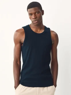 T-Shirts En Hemden*Next Zwart/wit/naturel/marineblauw - 4 Stuks slim-fit - Tricot hemdje