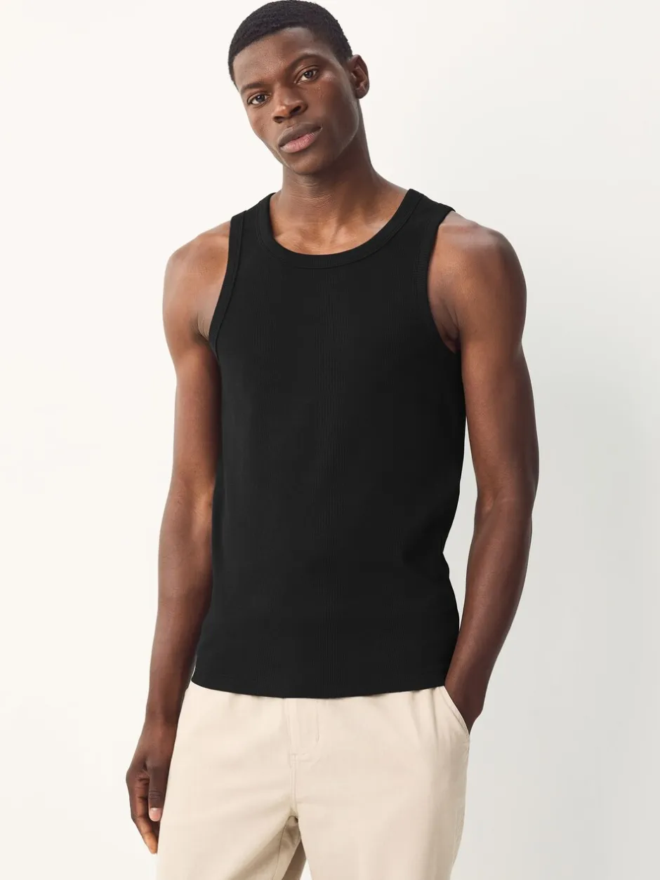 T-Shirts En Hemden*Next Zwart/wit/naturel/marineblauw - 4 Stuks slim-fit - Tricot hemdje
