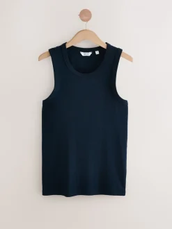 T-Shirts En Hemden*Next Zwart/wit/naturel/marineblauw - 4 Stuks slim-fit - Tricot hemdje