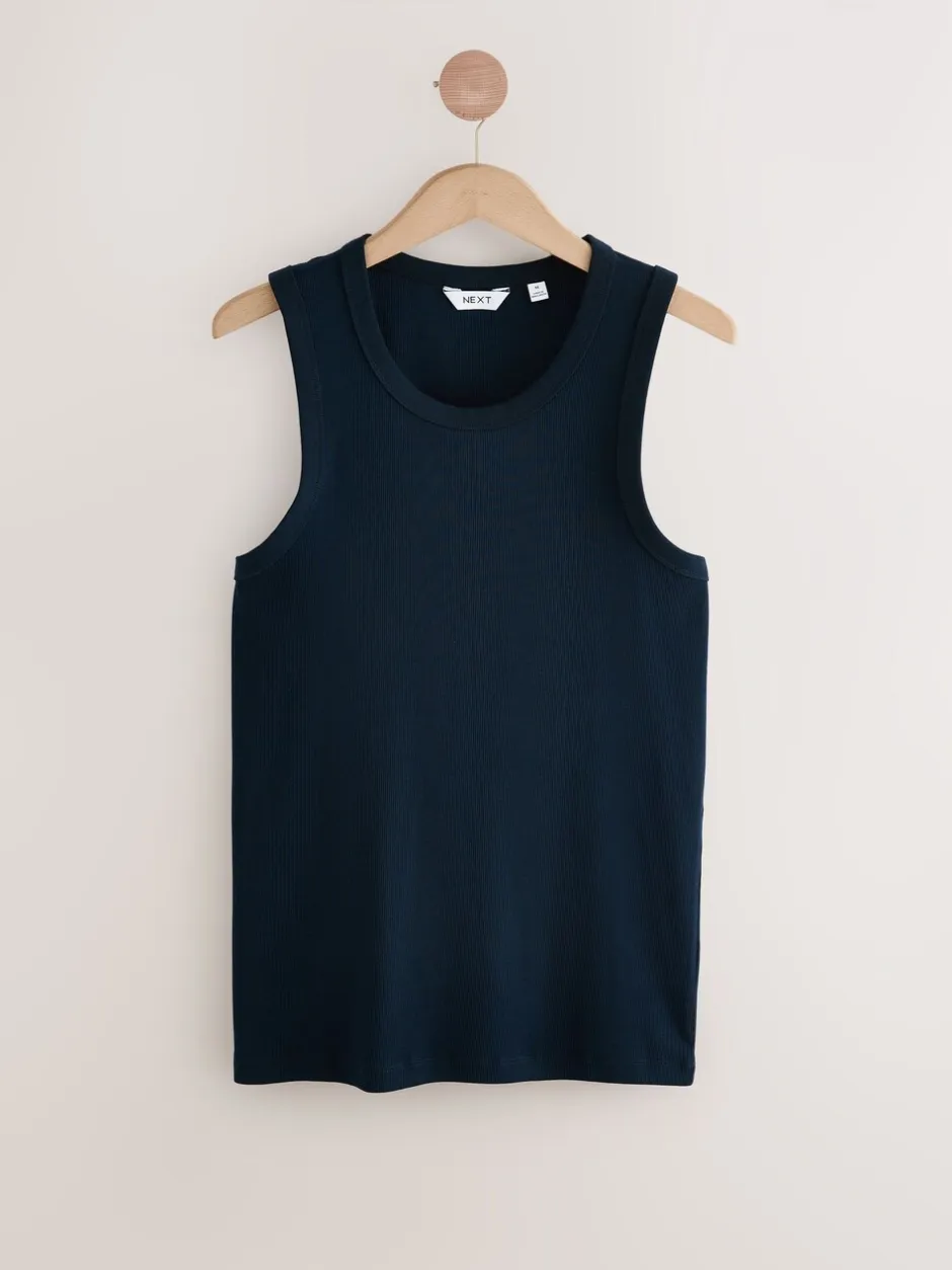 T-Shirts En Hemden*Next Zwart/wit/naturel/marineblauw - 4 Stuks slim-fit - Tricot hemdje