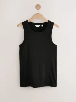 T-Shirts En Hemden*Next Zwart/wit/naturel/marineblauw - 4 Stuks slim-fit - Tricot hemdje
