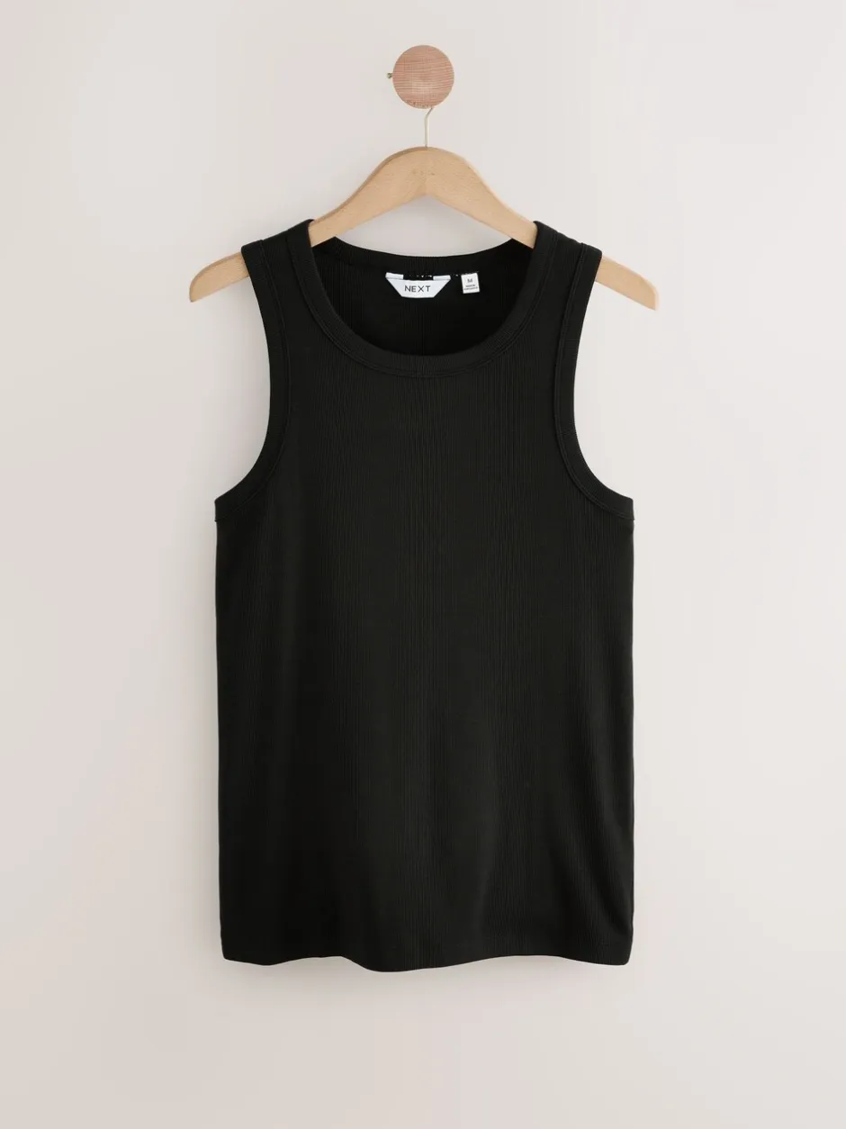 T-Shirts En Hemden*Next Zwart/wit/naturel/marineblauw - 4 Stuks slim-fit - Tricot hemdje