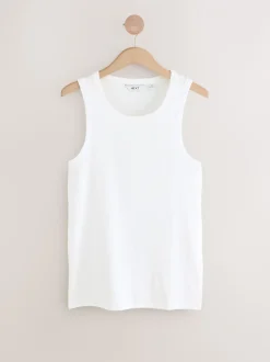T-Shirts En Hemden*Next Zwart/wit/naturel/marineblauw - 4 Stuks slim-fit - Tricot hemdje