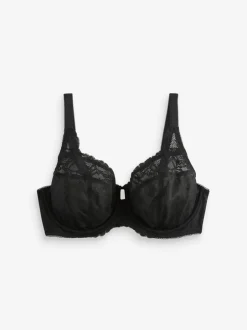 Beha's*Next - DD+ Beha's met volledige cups zonder vulling, set van 3 met kantversiering Zwart/wit/praline huidskleur