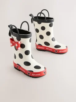 Laarzen|Next Zwart/wit/rood - Minnie Mouse Handle Wellies