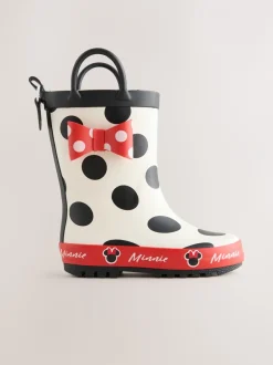 Laarzen|Next Zwart/wit/rood - Minnie Mouse Handle Wellies