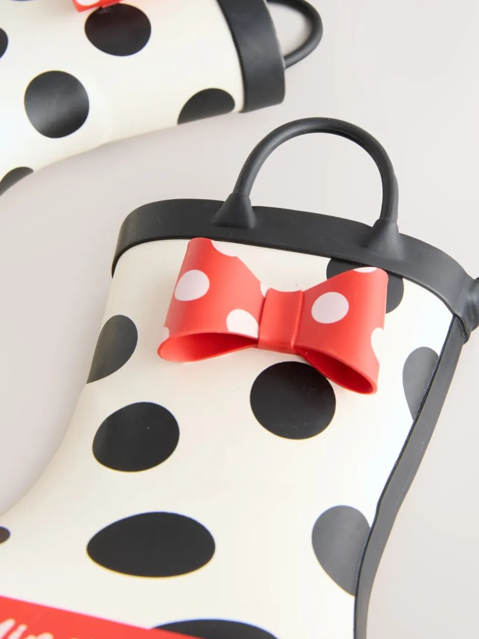 Laarzen|Next Zwart/wit/rood - Minnie Mouse Handle Wellies