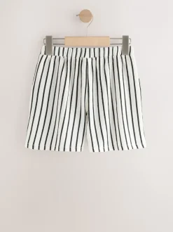 Shorts En Rokken*Next - Gekreukte shorts (3-16jr) Zwart-witte streep